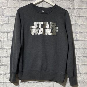 Star Wars Metallic Logo Charcoal Sweatshirt